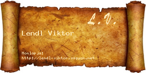 Lendl Viktor névjegykártya